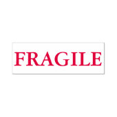 "FRAGILE"-Briefmarke in Rot Permastempel (Design)