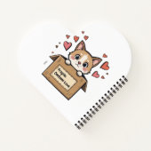 Fragile: Contains love. Cuaderno de espiral Notizblock (Rückseite)