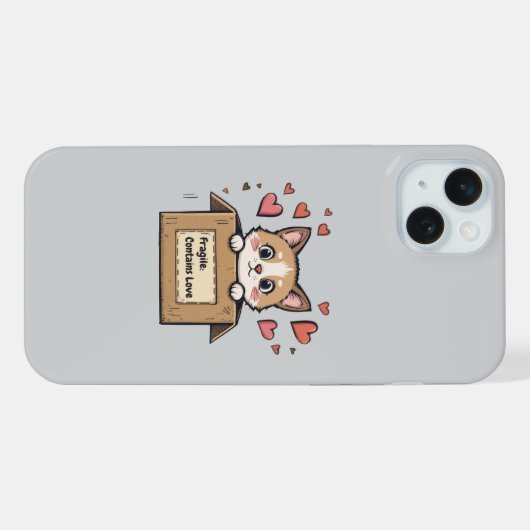 Fragile: Contains Love iPhone Hülle (Rückseite (Horizontal))