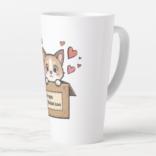 Fragile: Contains Love Milchtasse (Rechte Ecke)