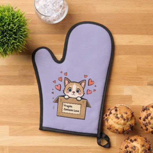 Fragile: Contains Love Ofenhandschuh (Oben unten)