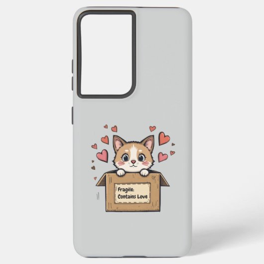 Fragile: Contains Love Samsung Galaxy Hülle (Rückseite)