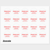FRAGILE DELICENT INSTRUMENTE - Versandmarke Runder Aufkleber (Blatt)