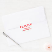 FRAGILE DELICENT INSTRUMENTE - Versandmarke Runder Aufkleber (Umschlag)
