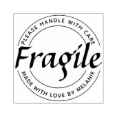 Fragile, elegante Script-Circle Text InkPad & Gummistempel (Prägung)