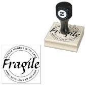 Fragile, elegante Script-Circle Text InkPad & Gummistempel (Stempel)