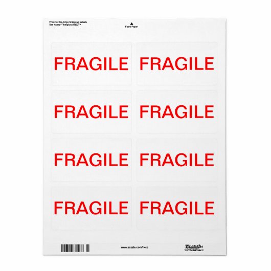 FRAGILE-ETIKETT (Vorne)