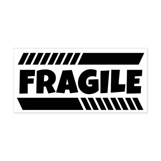 Fragile, fette Briefmarke aus Edelkautschuk Gummistempel (Prägung)