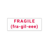 FRAGILE Funny Self-Inking Briefmarke RED Permastempel (Design)