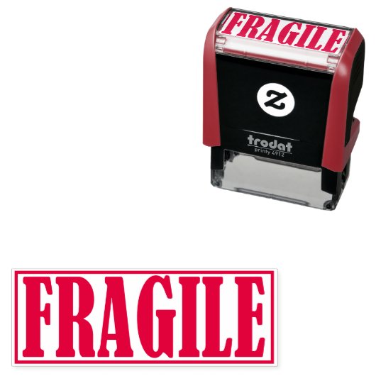 Fragile Geschäftsstelle Gerahmtes einfaches Wort Permastempel (Beispiel)