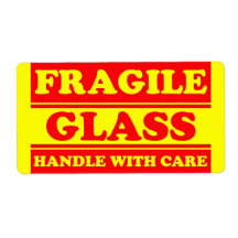 Fragile-Glass-Versandmarke