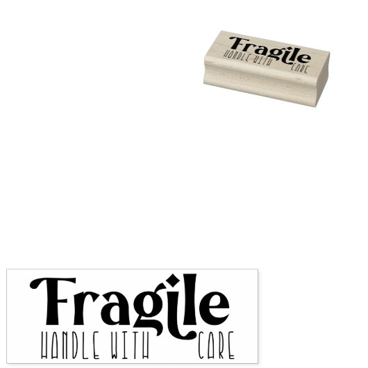 Fragile Handhabung mit Care Calligraphy Mailing Gummistempel (Stempel)