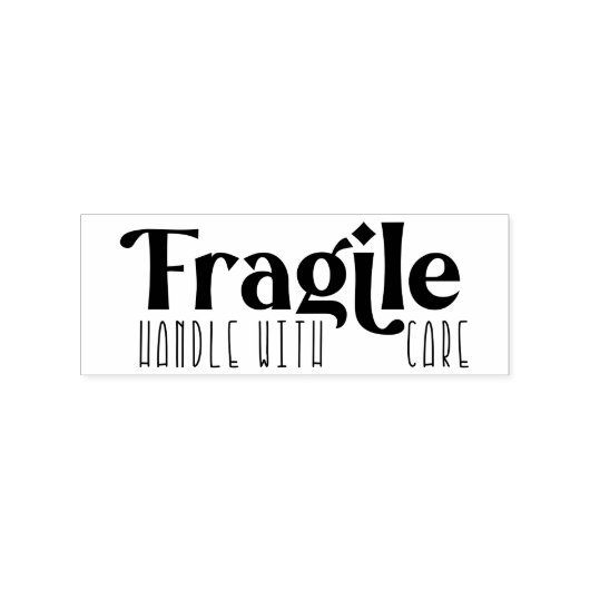 Fragile Handhabung mit Care Calligraphy Mailing Gummistempel (Prägung)