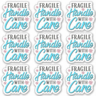Fragile Handhabung mit Pflege-Business-Packaging-L Aufkleber
