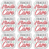 Fragile Handhabung mit Pflege-Business-Packaging-L Aufkleber (Vorderseite)