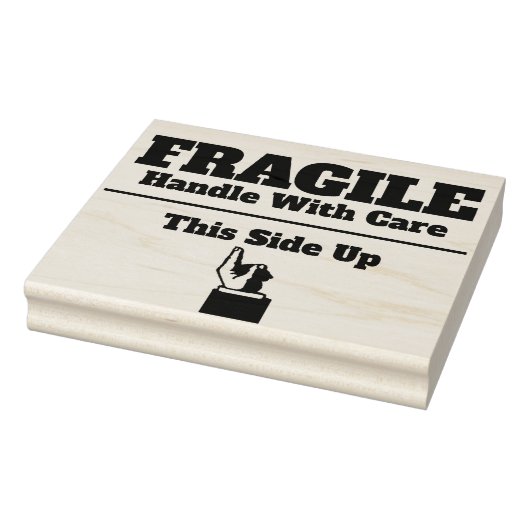 Fragile Handhabung mit Sorgfalt auf dieser Seite o Gummistempel (Stempel)