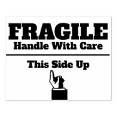 Fragile Handhabung mit Sorgfalt auf dieser Seite o Gummistempel (Prägung)