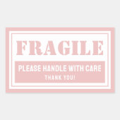 Fragile Handhabung mit sorgfältiger E-Mail- und Ve Rechteckiger Aufkleber (Vorderseite)