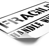 Fragile Handhabung mit sorgfältiger Foto-Erweiteru Fotodruck (Ecke)
