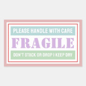 Fragile Handhabung mit sorgfältiger Verpackung far Rechteckiger Aufkleber (Vorderseite)
