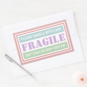Fragile Handhabung mit sorgfältiger Verpackung far Rechteckiger Aufkleber (Umschlag)