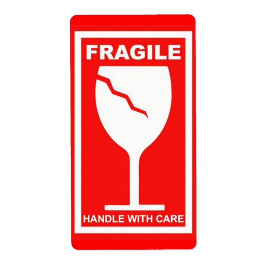 Fragile Handhabung mit Vorsicht (Vorne)