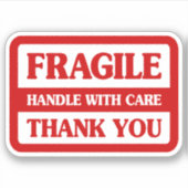 Fragile Handhabung mit Vorsicht Aufkleber (Vorderseite)