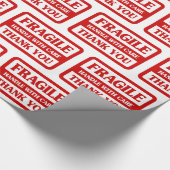 Fragile Handhabung mit Vorsicht Geschenkpapier (Ecke)