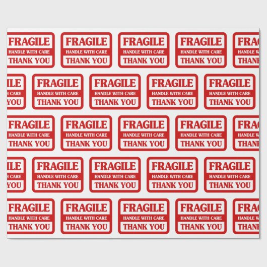 Fragile Handhabung mit Vorsicht Geschenkpapier (Flach)