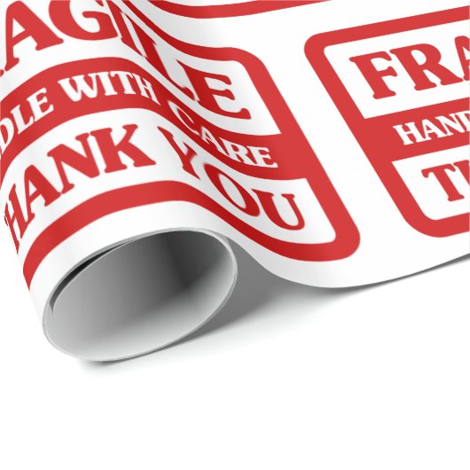 Fragile Handhabung mit Vorsicht Geschenkpapier (Rolleneckpunkt)