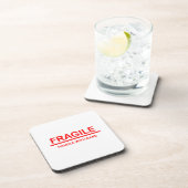 Fragile Handhabung mit Vorsicht Getränkeuntersetzer (Rechte Seite)