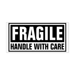 Fragile Handhabung mit Vorsicht Gummistempel