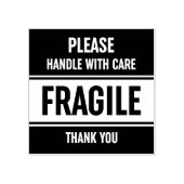 Fragile Handhabung mit Vorsicht Gummistempel (Prägung)
