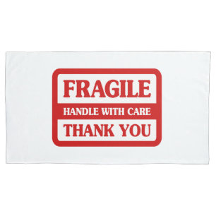 Fragile Handhabung mit Vorsicht Kissenbezug