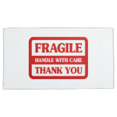 Fragile Handhabung mit Vorsicht Kissenbezug (Vorderseite-Rechts)
