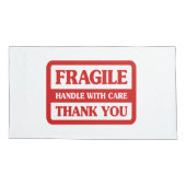 Fragile Handhabung mit Vorsicht Kissenbezug (Rückseite-Links)