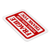 Fragile Handhabung mit Vorsicht Magnet (Rechte Seite)