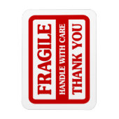 Fragile Handhabung mit Vorsicht Magnet (Vertikal)