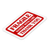 Fragile Handhabung mit Vorsicht Magnet (Linke Seite)