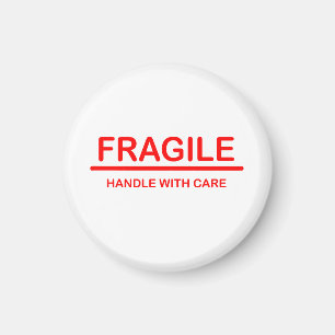 Fragile Handhabung mit Vorsicht Magnet