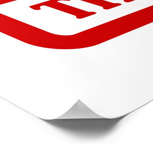 Fragile Handhabung mit Vorsicht Poster (Ecke)