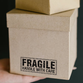 Fragile Handhabung mit Vorsicht, Verpackung Gummistempel