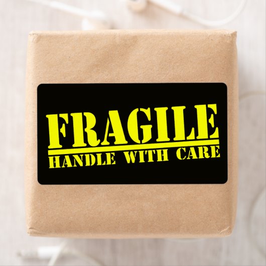 Fragile Handhabung mit vorsichtigem Etikett (Insitu)