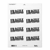 Fragile Handhabung mit vorsichtigen Etiketten (Vorne)