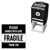 Fragile Handhabung mit vorsichtiger Briefmarke aus Permastempel (Beispiel)