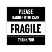 Fragile Handhabung mit vorsichtiger Briefmarke aus Permastempel (Design)