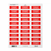 Fragile Handhabung mit Warnhinweis (Vorne)