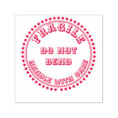 Fragile Handhabung vorsichtig biegen nicht rund ro Permastempel (Design)