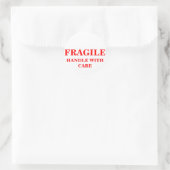 FRAGILE HANDLE MIT VERSANDBEZEICHNUNG DER VERSORGU RUNDER AUFKLEBER (Tasche)