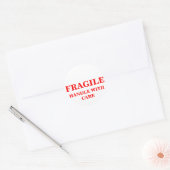 FRAGILE HANDLE MIT VERSANDBEZEICHNUNG DER VERSORGU RUNDER AUFKLEBER (Umschlag)